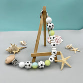 Personalized Letters Name Baby Football Silicone Night Pearl Pendant-TB00814-Veeddydropshipping